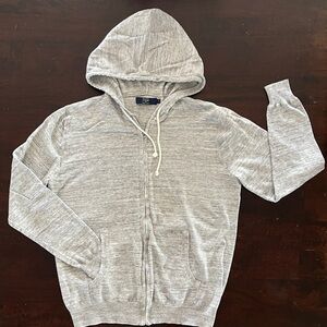 J. Crew Men’s Light Gray Zip-Up Hoodie